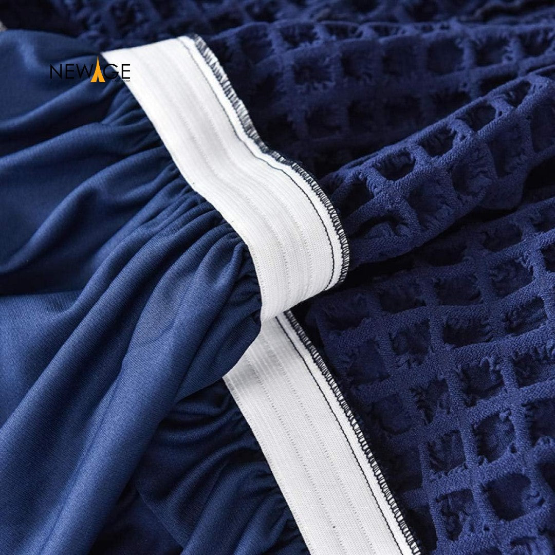 Mesh Turkish Style Sofa Cover - Dark Blue