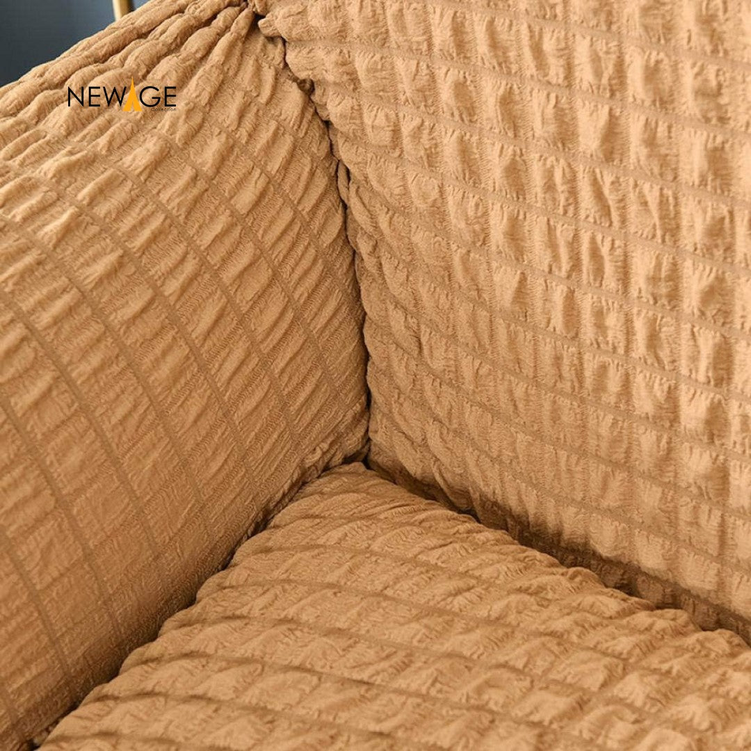 Mesh Turkish Style Sofa Cover - Golden