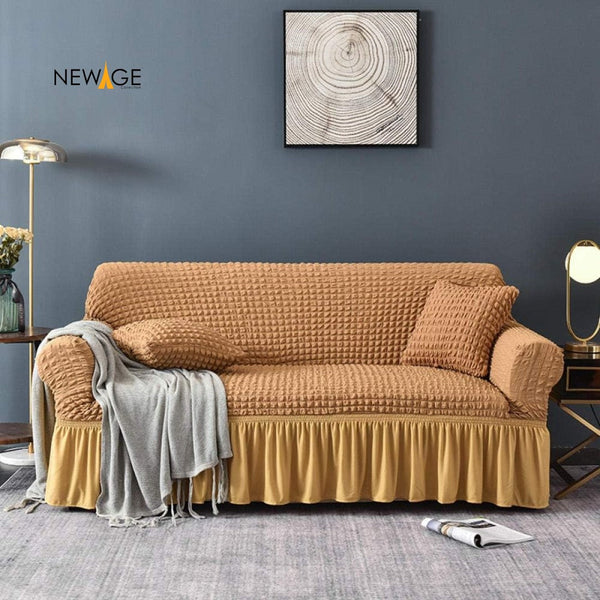 Mesh Turkish Style Sofa Cover - Golden