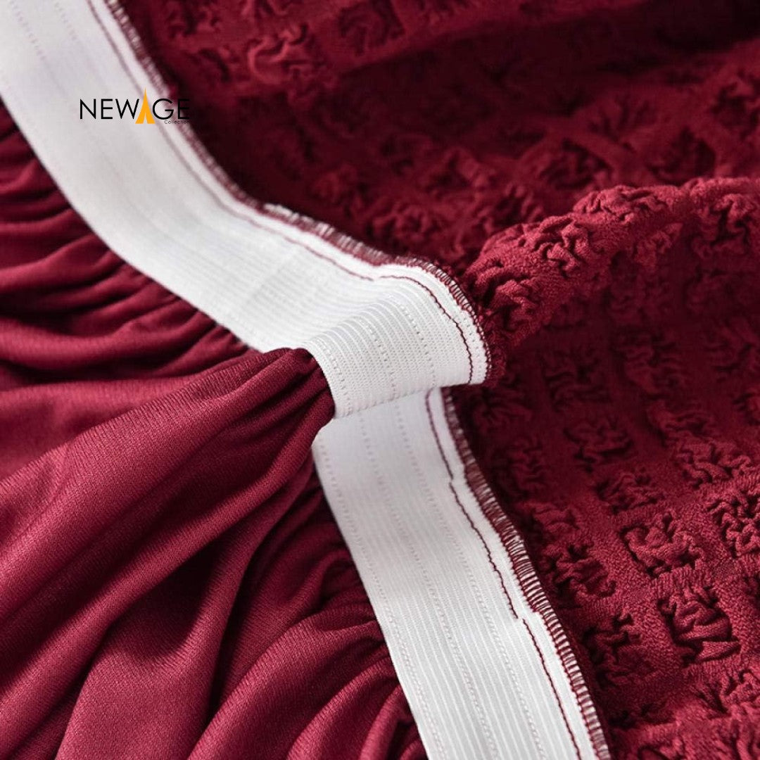 Mesh Turkish Style Sofa Cover - Mehroon