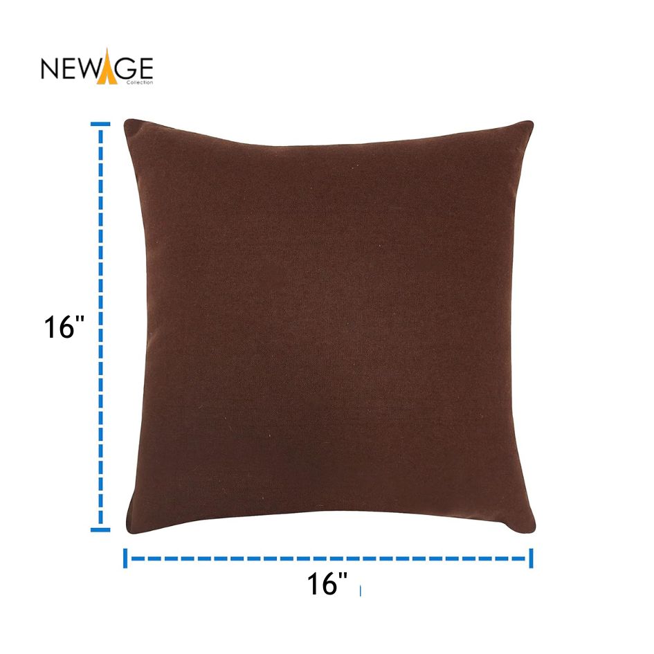 Pack of 5 Standard (16 x 16) Cushions 100% Waterproof with Filling in Brown2