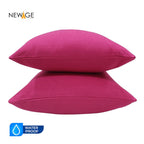 Pack of 5 Standard (16 x 16) Cushions 100% Waterproof with Filling in Dark Pink - 1