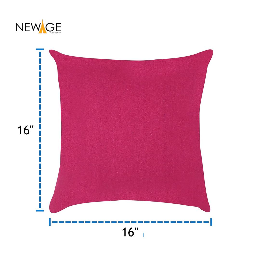 Pack of 5 Standard (16 x 16) Cushions 100% Waterproof with Filling in Dark Pink - 2