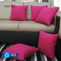Pack of 5 Standard (16 x 16) Cushions 100% Waterproof with Filling in Dark Pink
