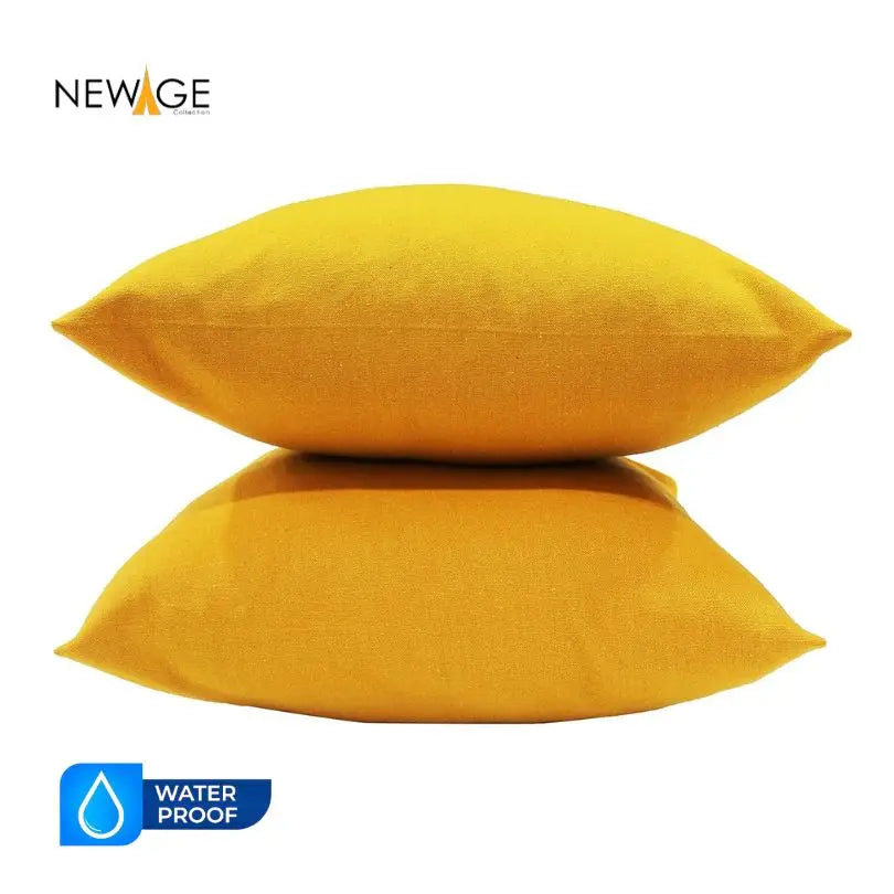Pack of 5 Standard (16 x 16) Cushions 100% Waterproof with Filling in Dark Yellow1
