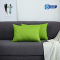 Pack of 2 - 100% Waterproof Cotton PC Pillow Covers 19"x 29" in Lime Green
