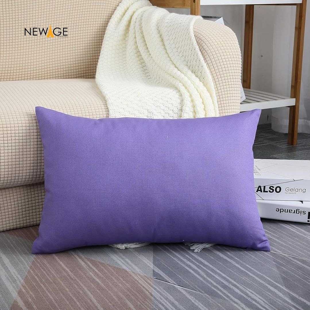 Pack of 2 - 100% Waterproof Cotton PC Pillow Covers 19"x 29" in Orchid Purple