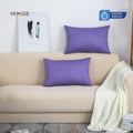 Pack of 2 - 100% Waterproof Cotton PC Pillow Covers 19"x 29" in Orchid Purple
