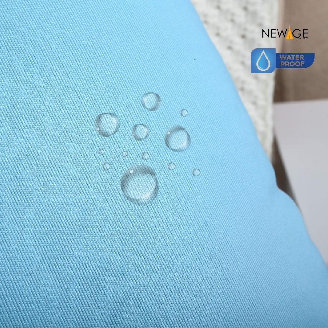 Pack of 2 - 100% Waterproof Cotton PC Pillow Covers 19"x 29" in Sky Blue