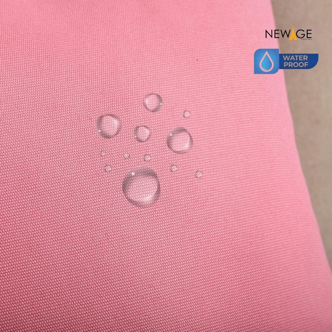 Pack of 2 - 100% Waterproof Cotton PC Pillow Covers 19"x 29" in Tea Pink