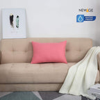Pack of 2 - 100% Waterproof Cotton PC Pillow Covers 19"x 29" in Tea Pink