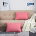 Pack of 2 - 100% Waterproof Cotton PC Pillow Covers 19"x 29" in Tea Pink