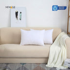Pack of 2 - 100% Waterproof Cotton PC Pillow Covers 19"x 29" in White