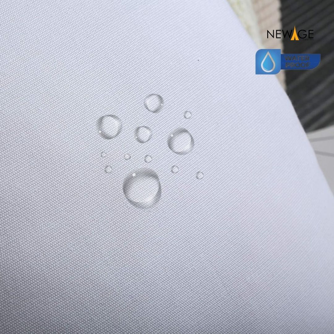 Pack of 2 - 100% Waterproof Cotton PC Pillow Covers 19"x 29" in White